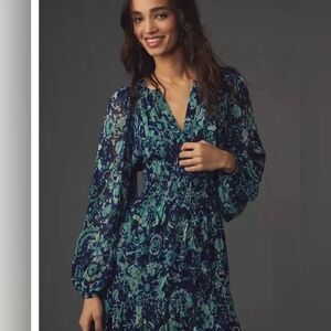 Anthropologie floral mini dress